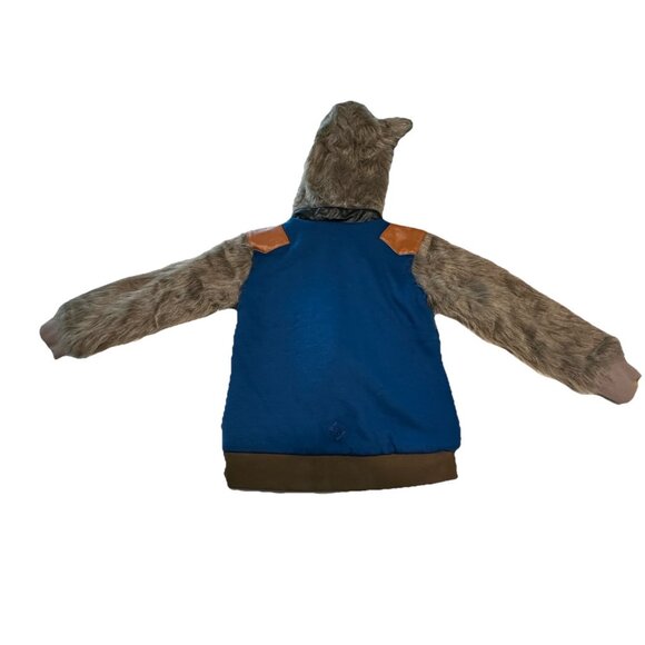 Disney Parks Rocket Raccoon Costume Jacket Kids 5/6 Guardian Galaxy Marvel Zip - Picture 2 of 10